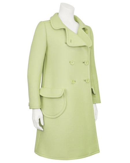 Beige and Lime Green Coat
