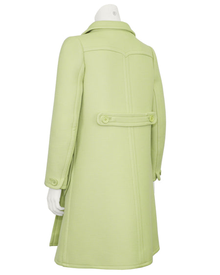 Beige and Lime Green Coat