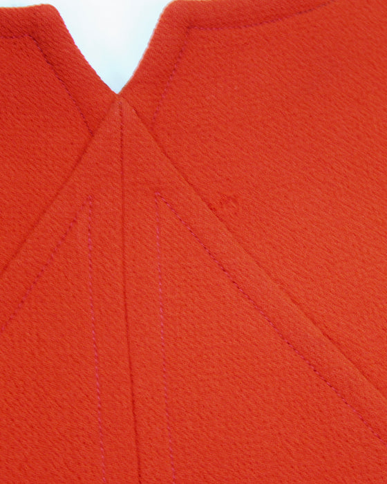 Orange Wool Shift Dress