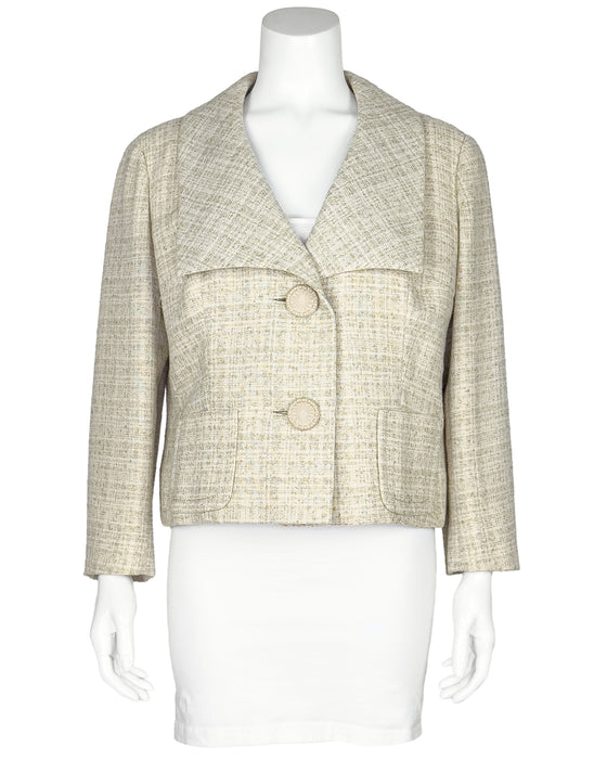 Cream Wool and Linen Jacket