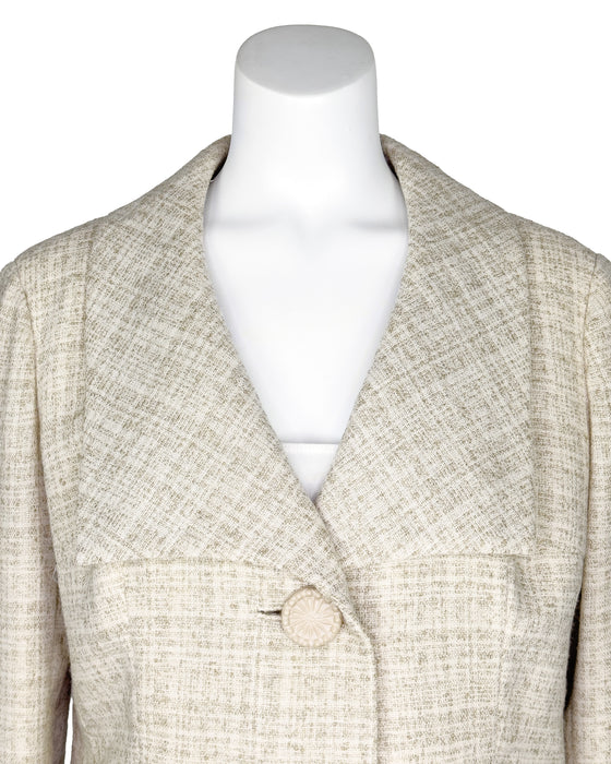 Cream Wool and Linen Jacket