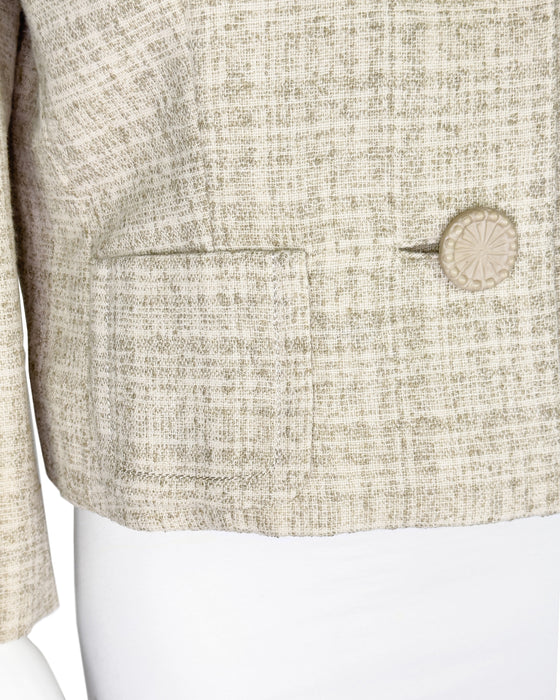 Cream Wool and Linen Jacket