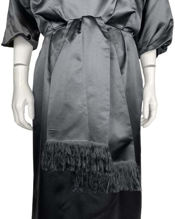 Black Satin Cocktail Dress