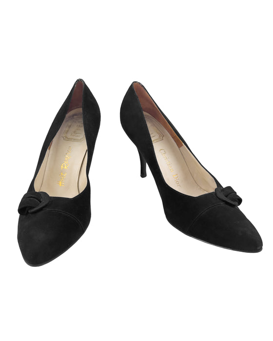 Black Suede Pumps by Roger Vivier