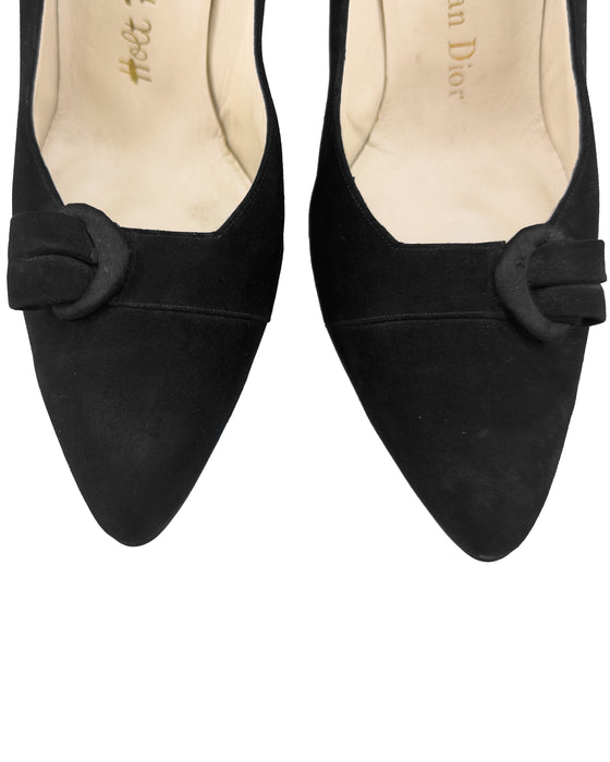 Black Suede Pumps by Roger Vivier