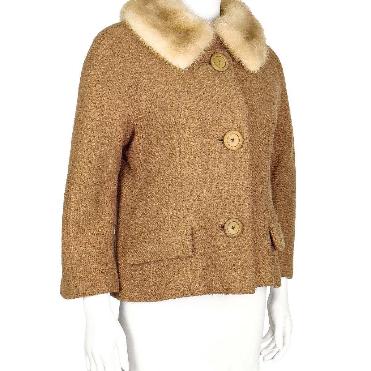 Christian Dior - クリスチャンディオール キャメル ウールジャケット Tan Wool Jacket with Trim – Vintage Couture