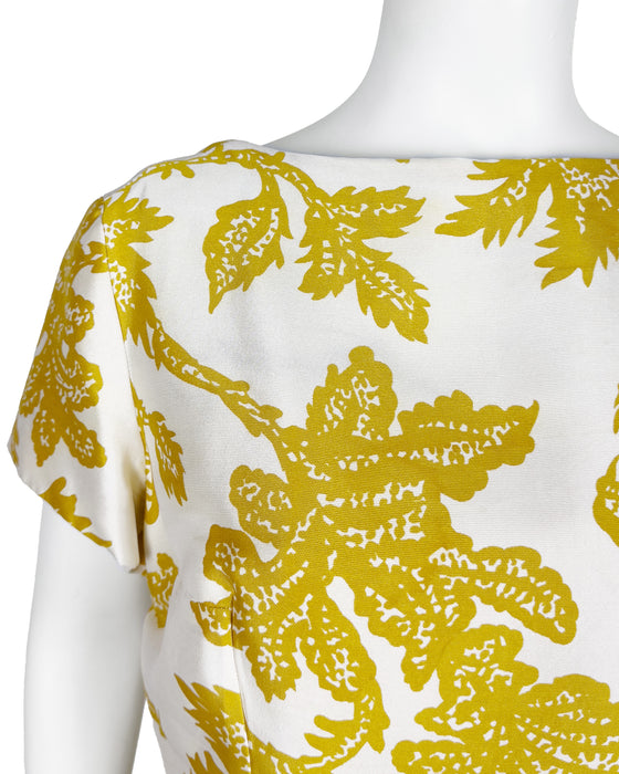 Yellow & Cream Silk Dress