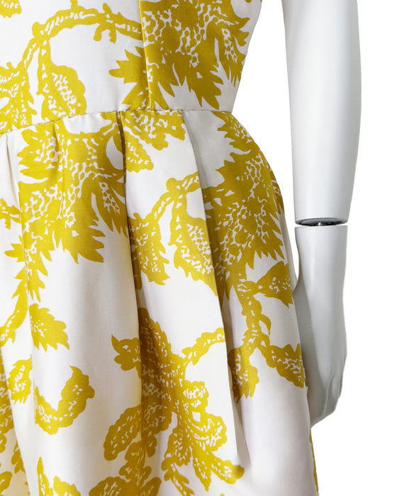 Yellow & Cream Silk Dress