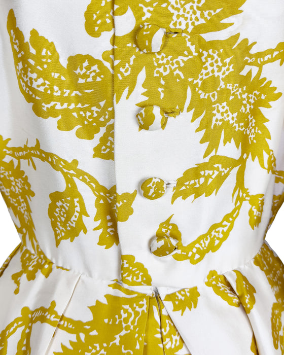 Yellow & Cream Silk Dress