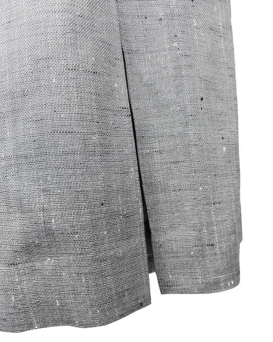 Grey Silk & Linen Skirt Suit