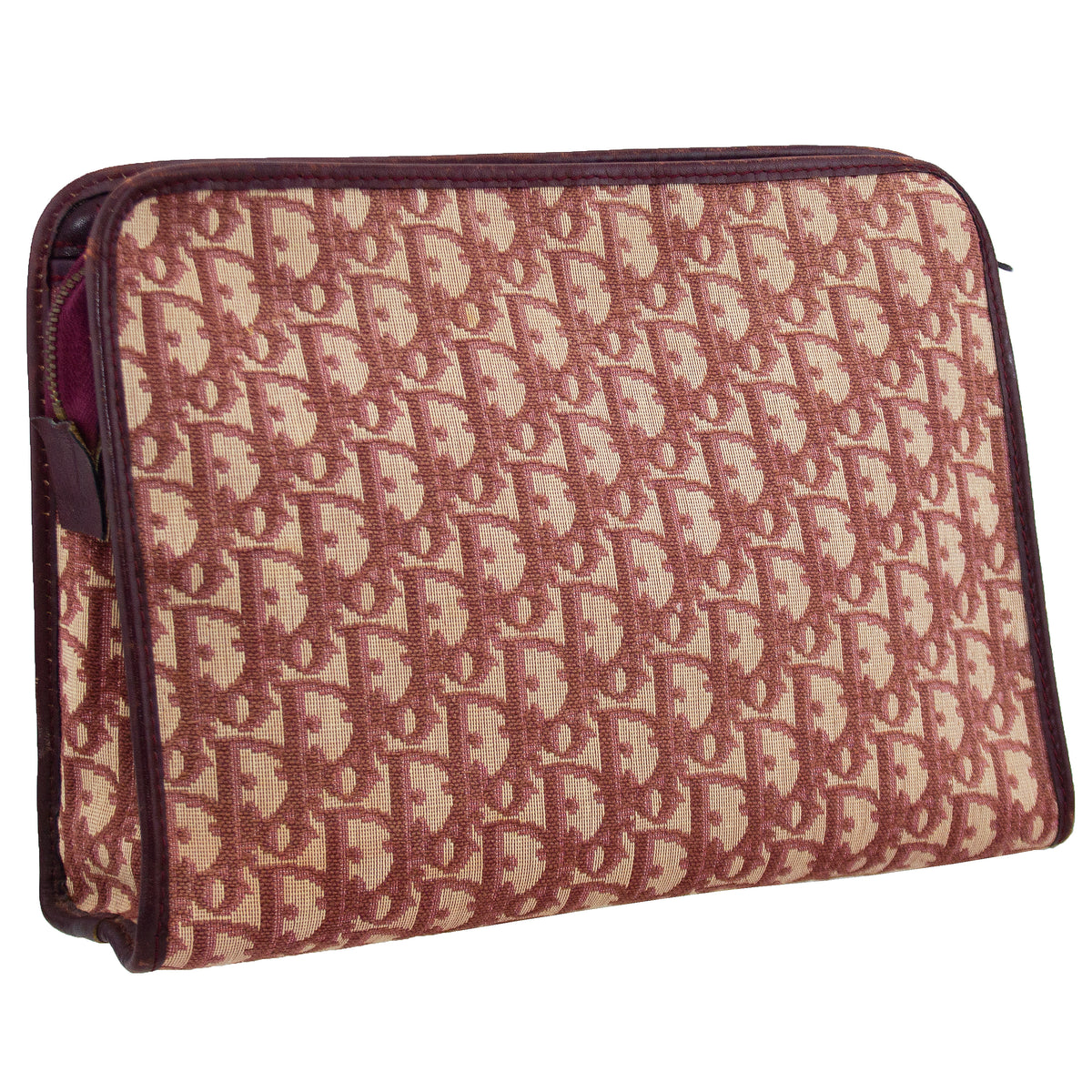 Red Monogram Canvas Cosmetic Bag/Clutch – Vintage Couture