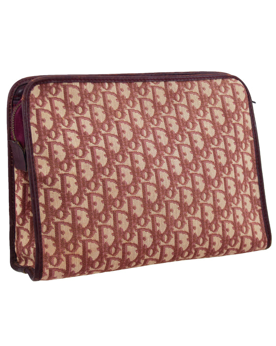 Red Monogram Canvas Cosmetic Bag/Clutch – Vintage Couture