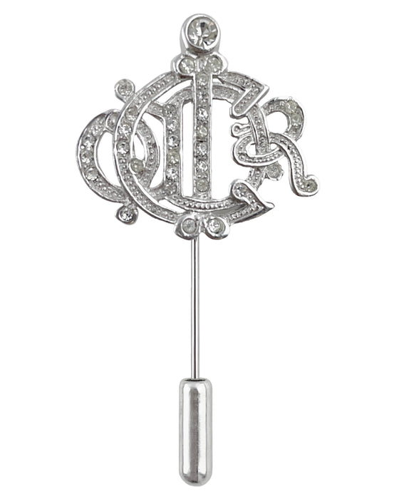 Silver-tone Rhinestone Stickpin