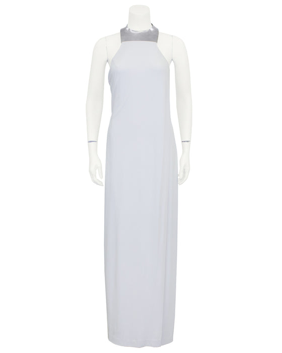 White Gown by Robert Lee Morris with Silvertone Neckplate from 1994