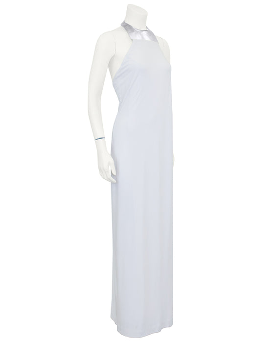 White Gown by Robert Lee Morris with Silvertone Neckplate from 1994
