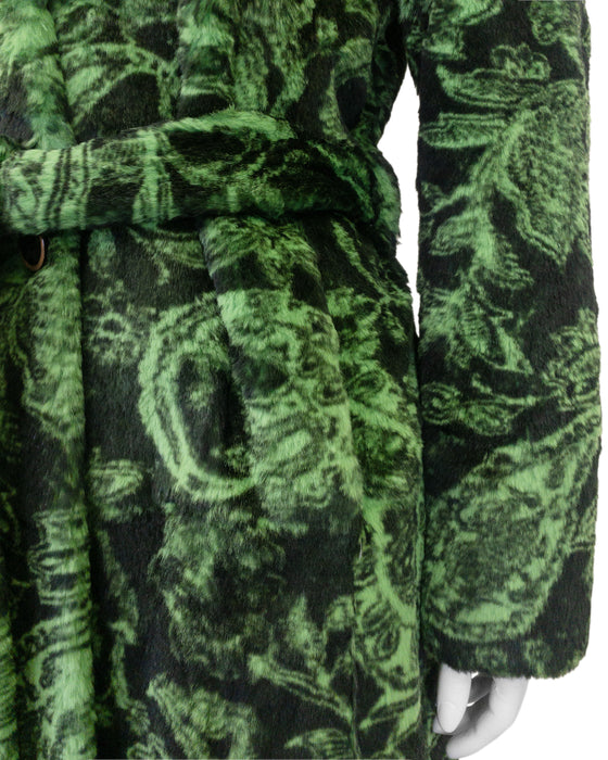 Green & Black Paisley Coat