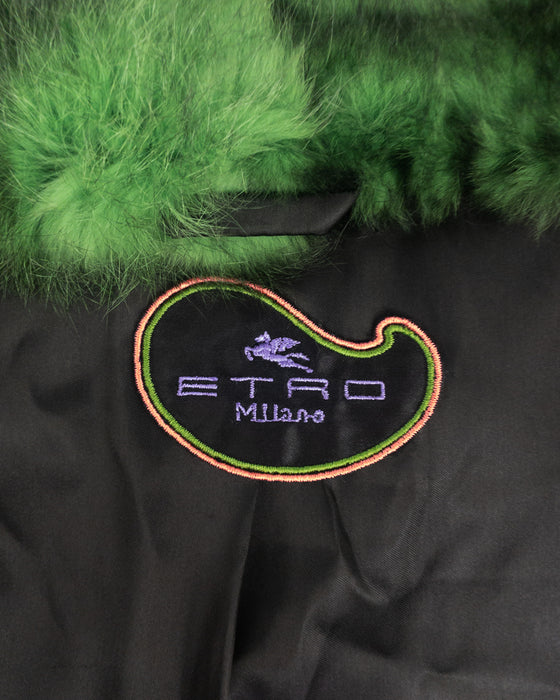 Green & Black Paisley Coat