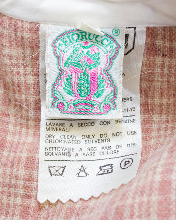 Pink Fiorucci Wool Shirtdress circa 1972