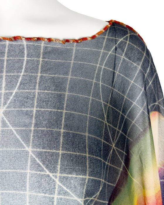 Multicolour "Surrealist Hands" Kaftan Top