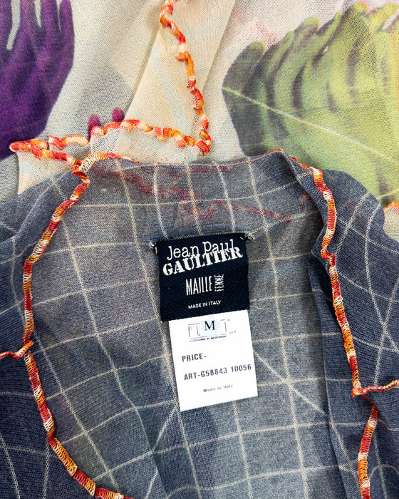 Multicolour "Surrealist Hands" Kaftan Top