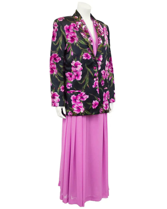 Pink 3 pc. Evening Suit with Jewelled Jacket