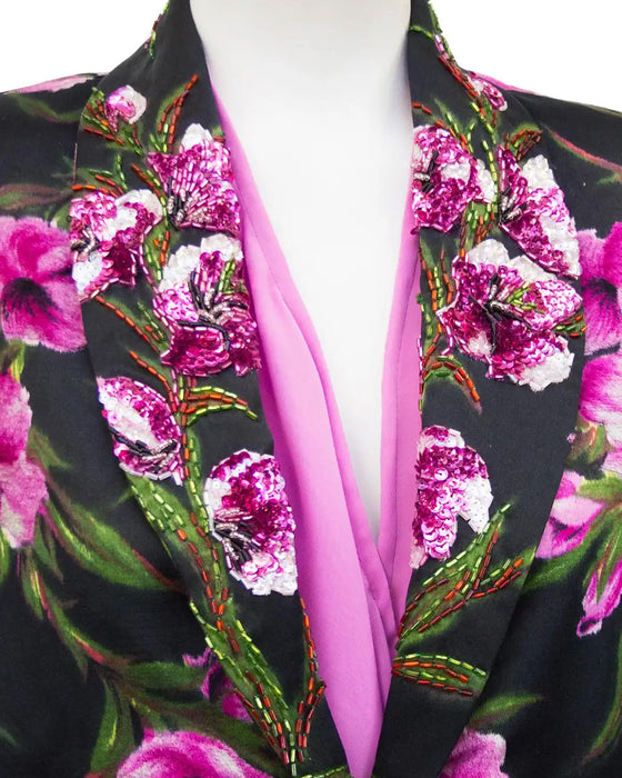 Pink 3 pc. Evening Suit with Jewelled Jacket
