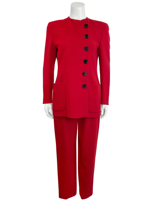 Red Pant Suit