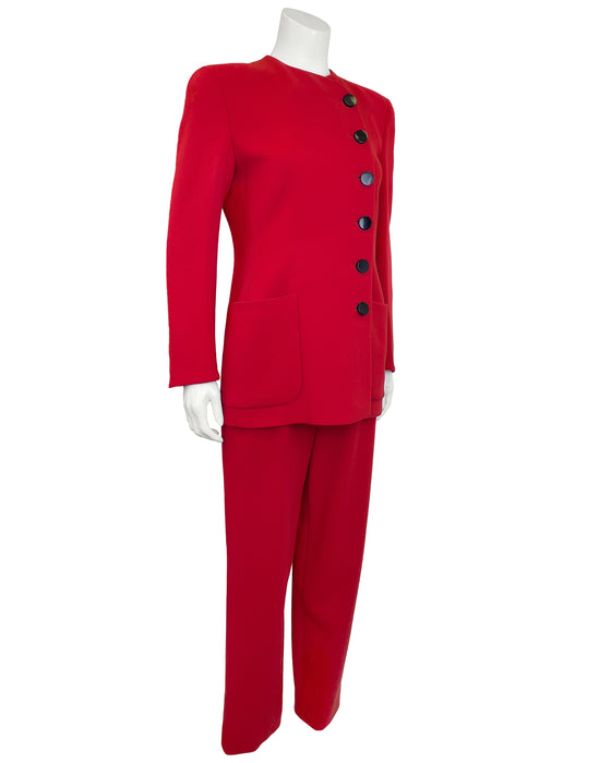 Red Pant Suit