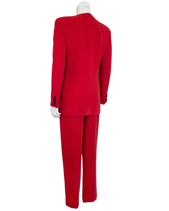 Red Pant Suit