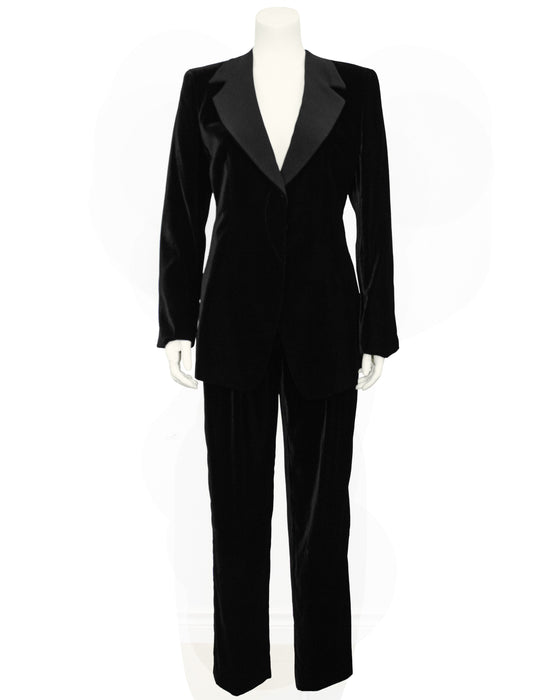 Black Velvet Tuxedo Suit