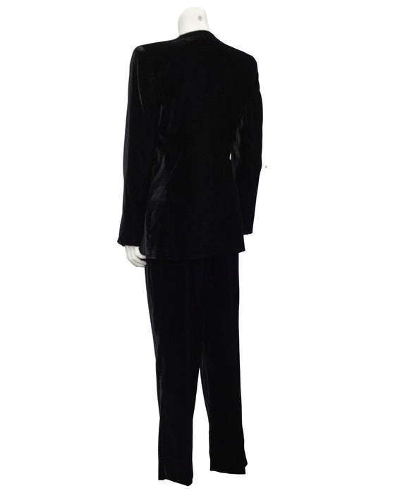 Black Velvet Tuxedo Suit