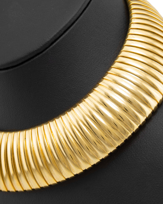 Gold Tone Tubogas Choker