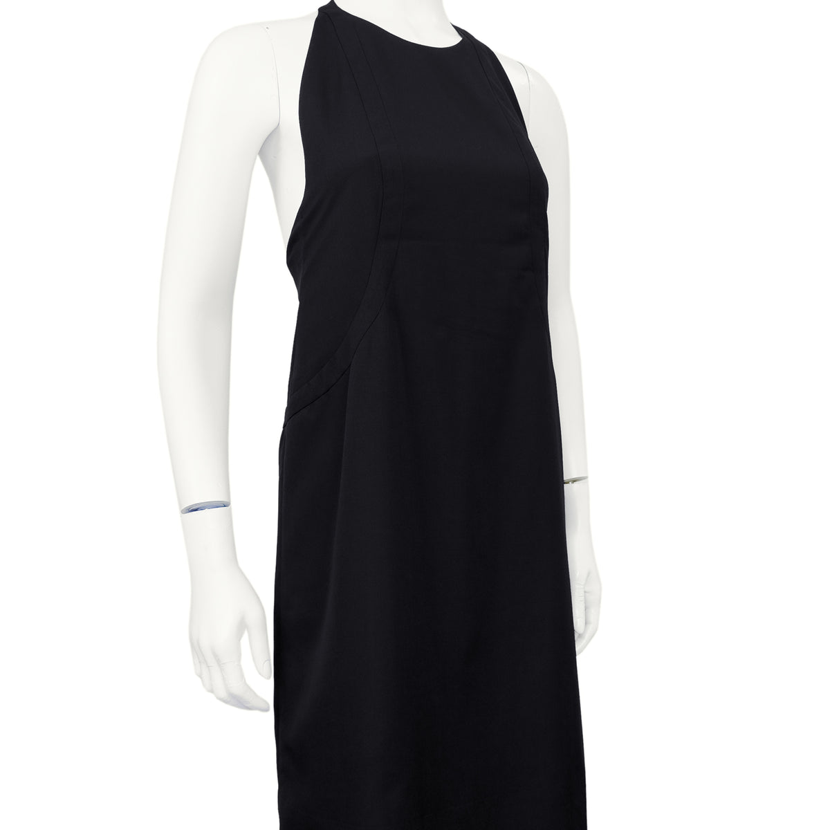 roberto cavalli metal spine dress Black 1996 Metal Chain Spine Little Black Dress – Vintage Couture