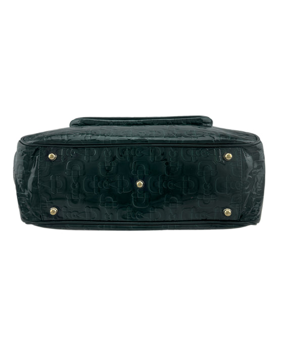 Green Patent Leather Top Handle 'Glam' Bag