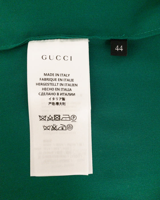 Green Silk Top and Skirt