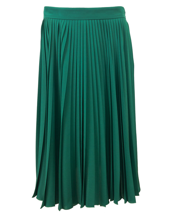 Green Silk Top and Skirt