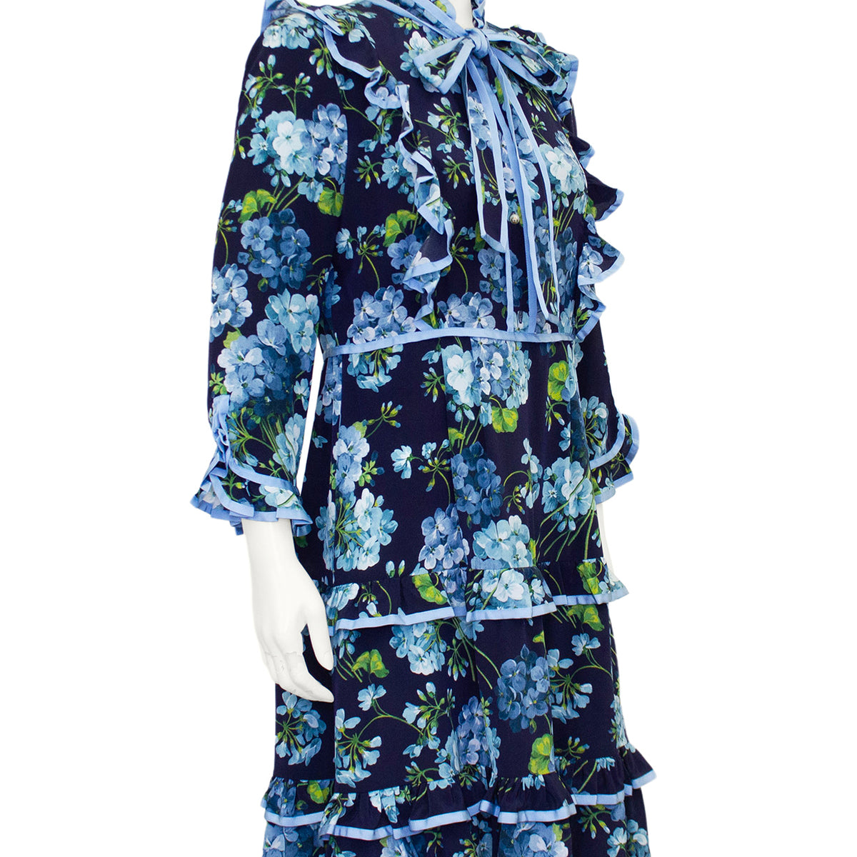 gucci dress blue Gucci Denim dress with GG pattern | Women's