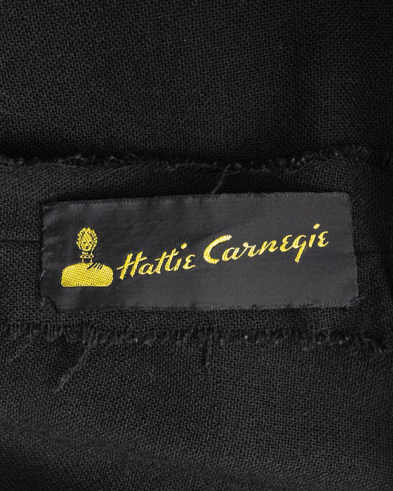 Black Wool Jackie O Style Dress