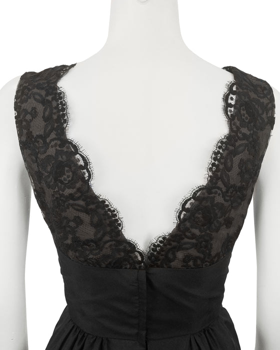 Black Lace Bodice Gown