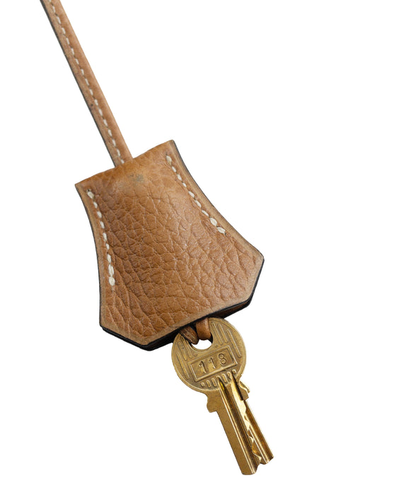 Black & Natural Leather 35 cm Bolide Bag
