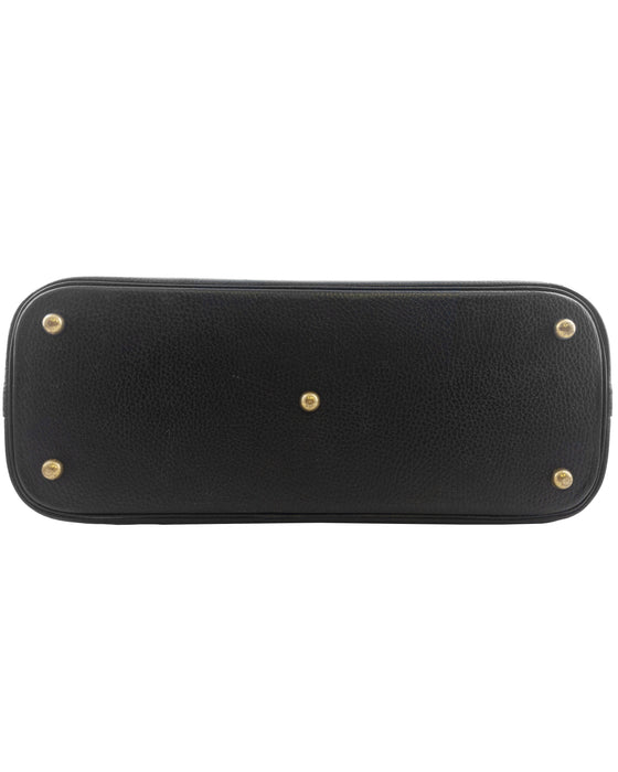 Black & Natural Leather 35 cm Bolide Bag