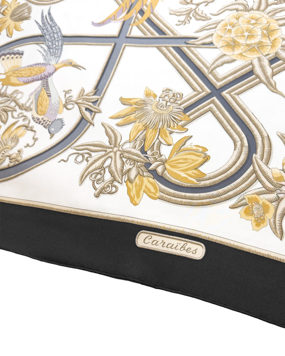 Black & Gold “Caraïbes” Silk Scarf