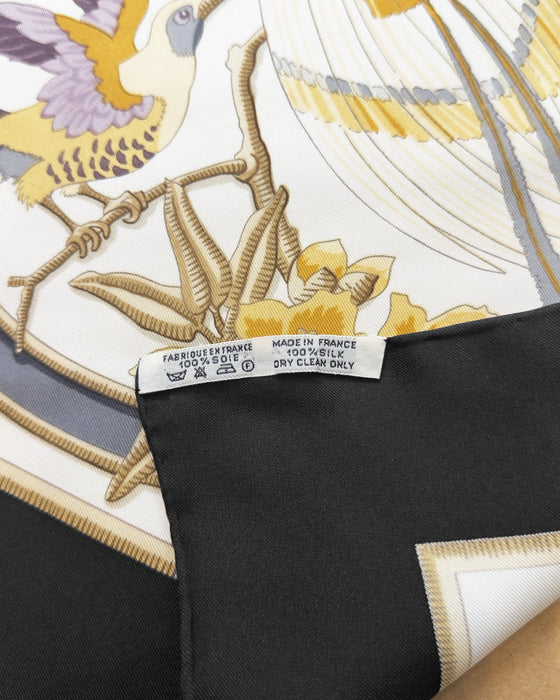 Black & Gold “Caraïbes” Silk Scarf