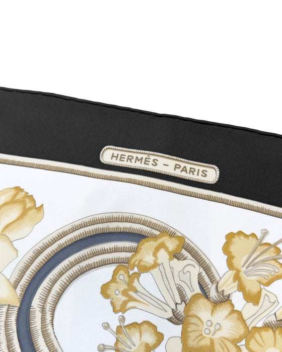 Black & Gold “Caraïbes” Silk Scarf