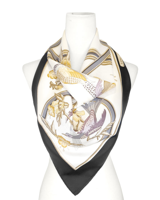 Black & Gold “Caraïbes” Silk Scarf