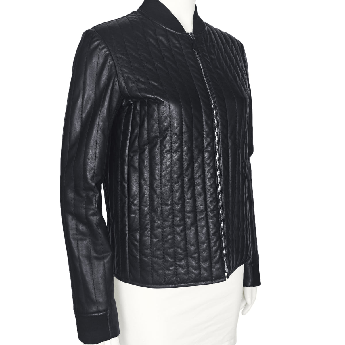 Black Padded Leather Jacket by Martin Margiela – Vintage Couture