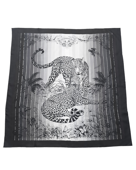Black and Grey Silk Scarf by Robert Dallet