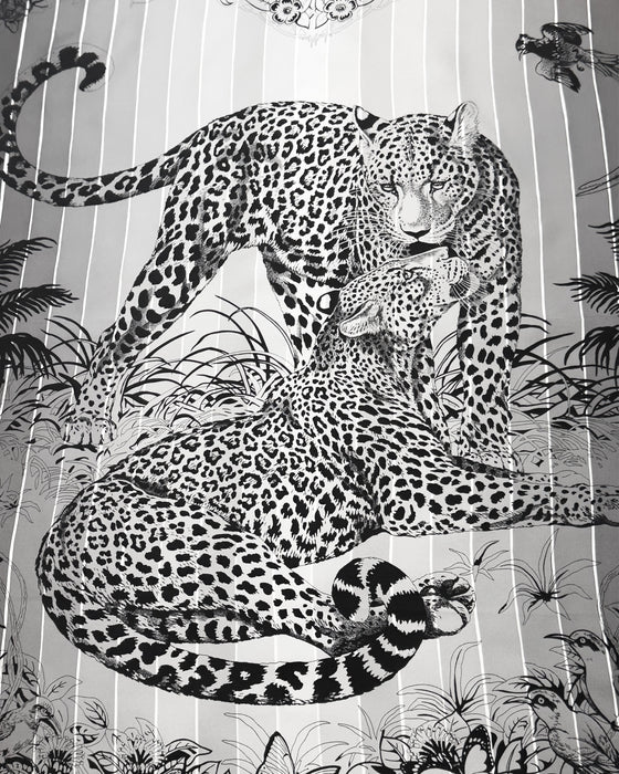 Black and Grey Silk Scarf by Robert Dallet