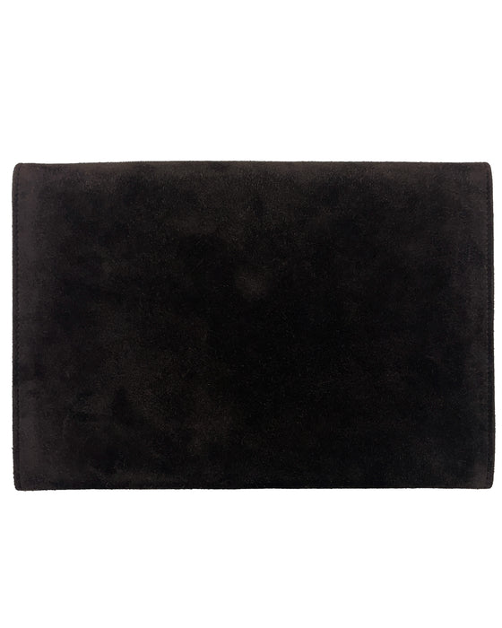 Brown Suede Rio Envelope Clutch
