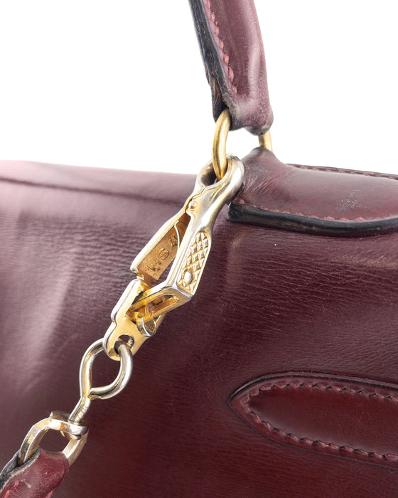 Bordeau 32 cm box Leather Retourne Kelly Bag